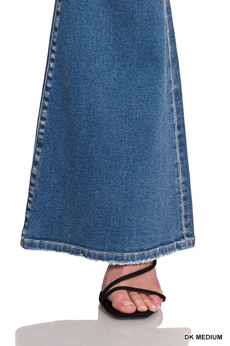 Zenana Mid Rise Super Flare Jeans