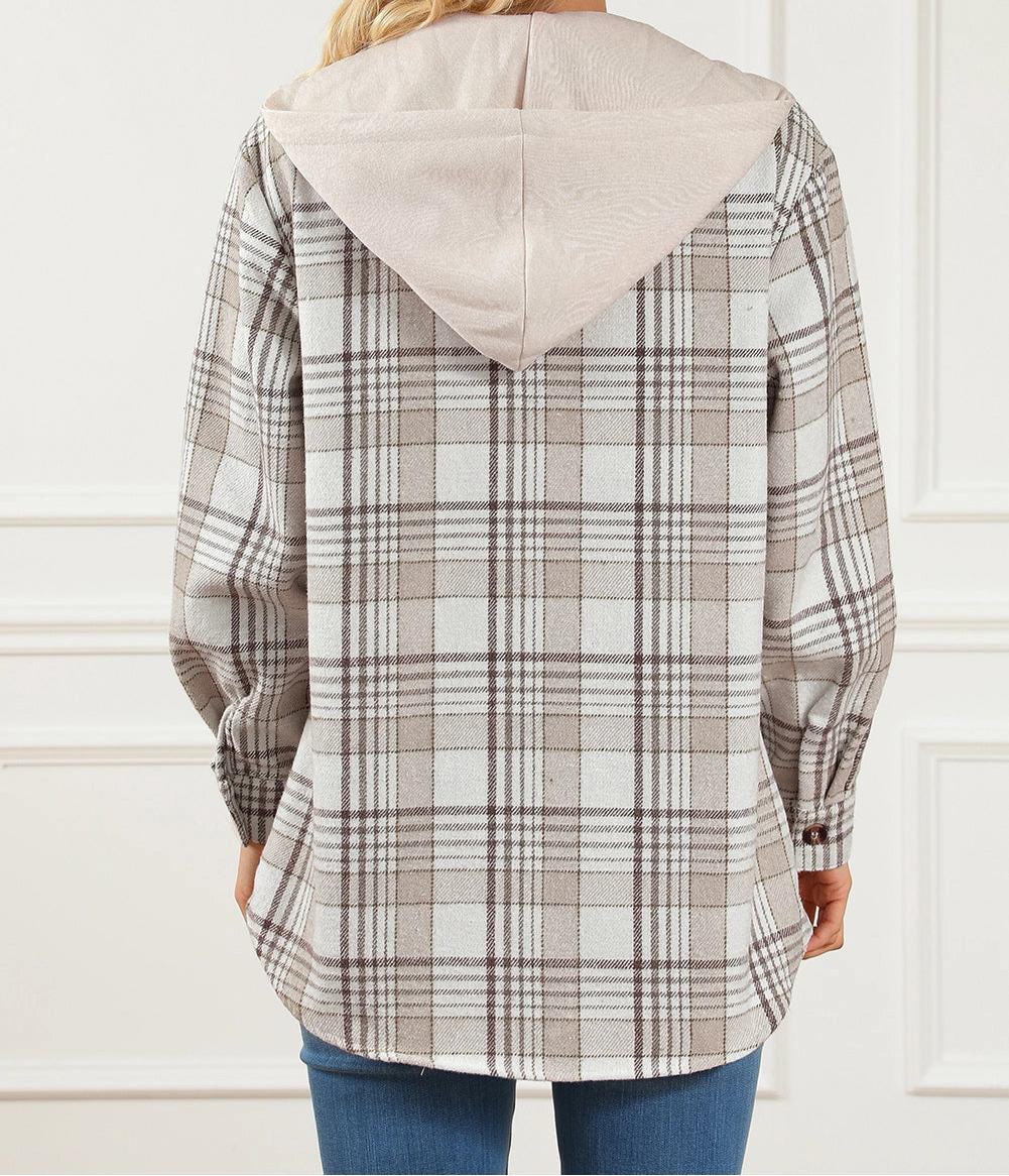 Oversized Khaki Plaid Shacket