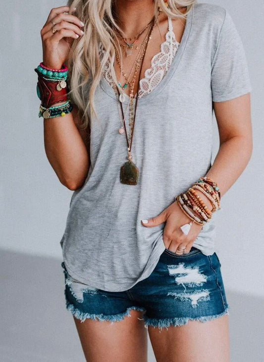 Chasity Scooped Tee