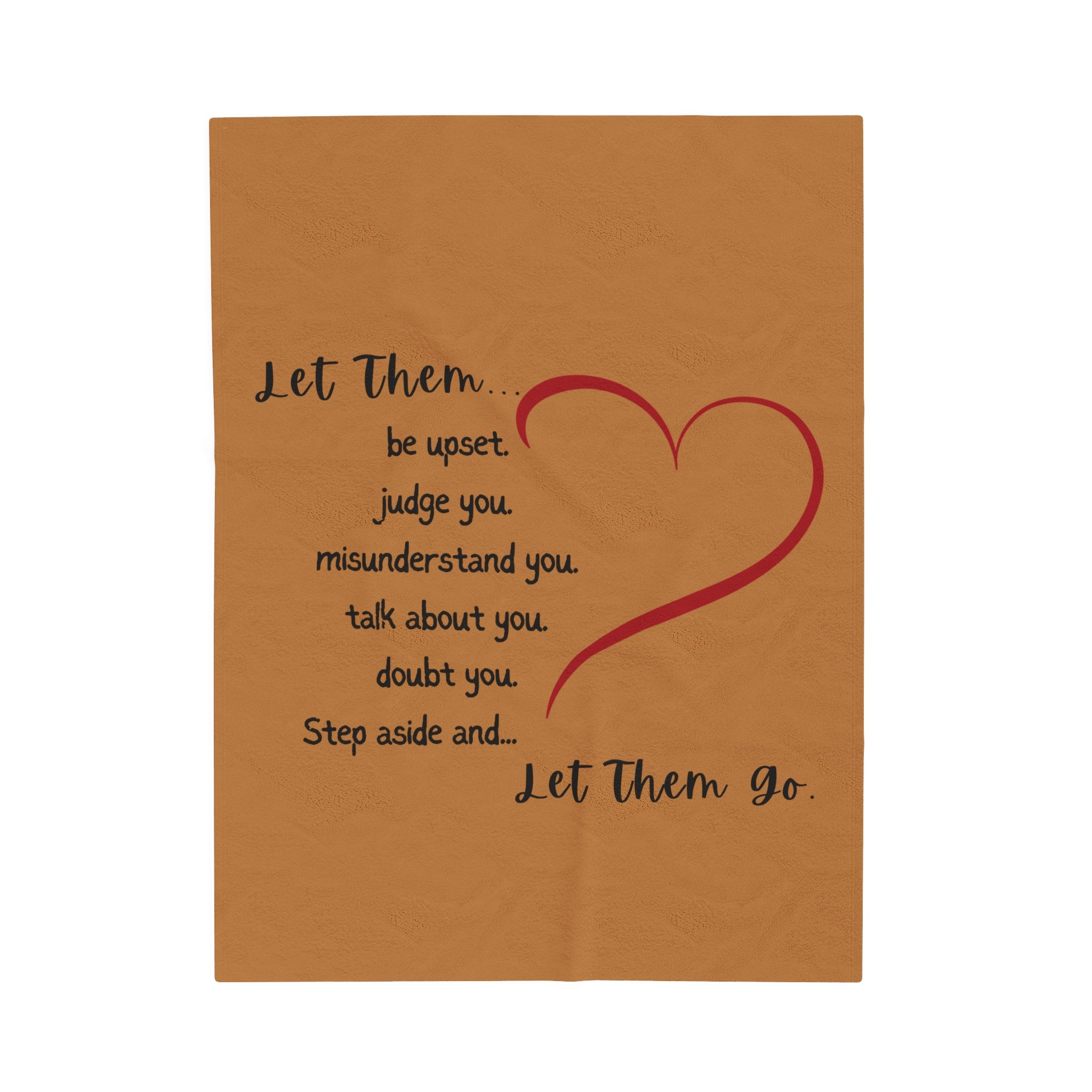 Inspirational Velveteen Plush Blanket - 'Let Them Go' Comfort Throw