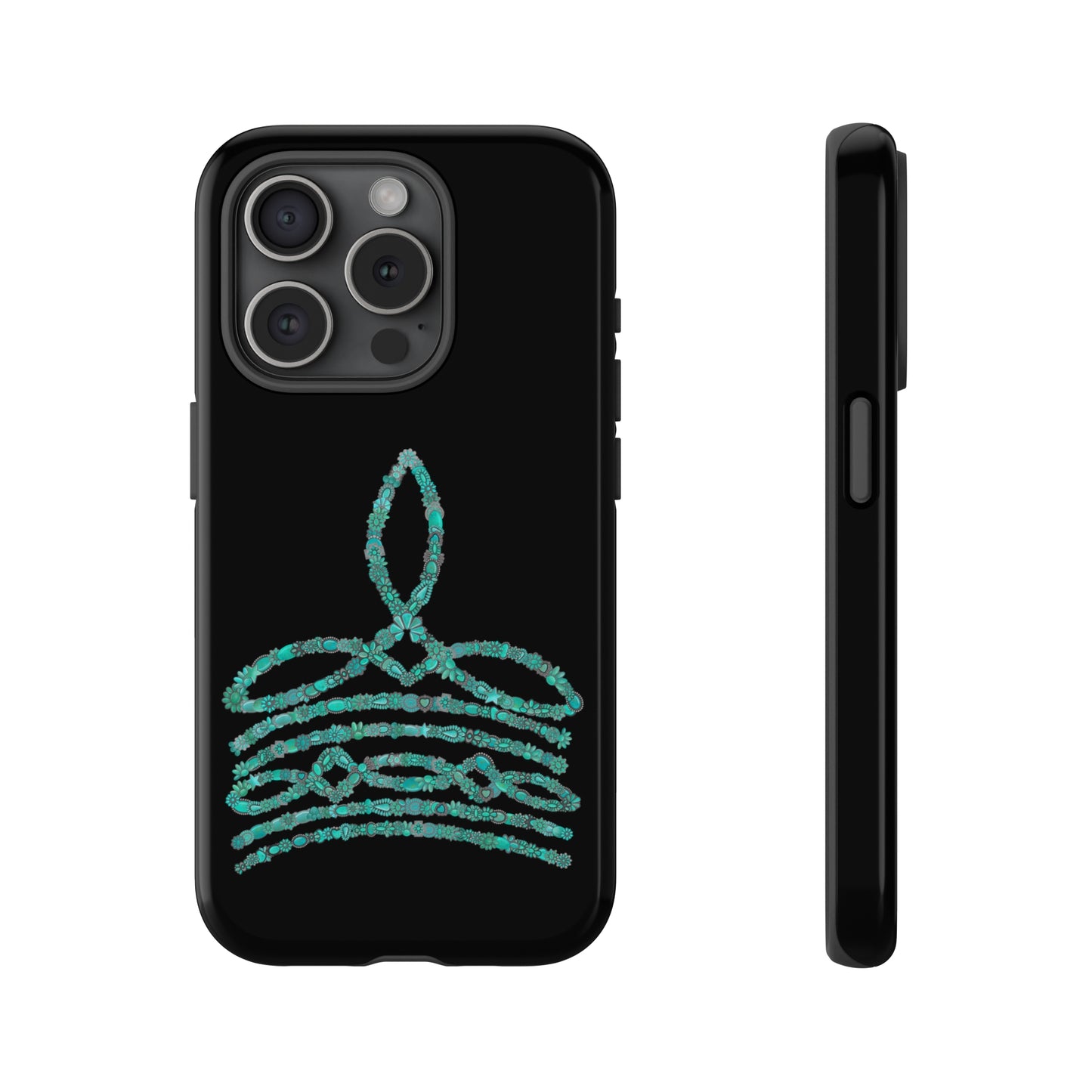 Turquoise Beaded Boot Stitch iPhone Case