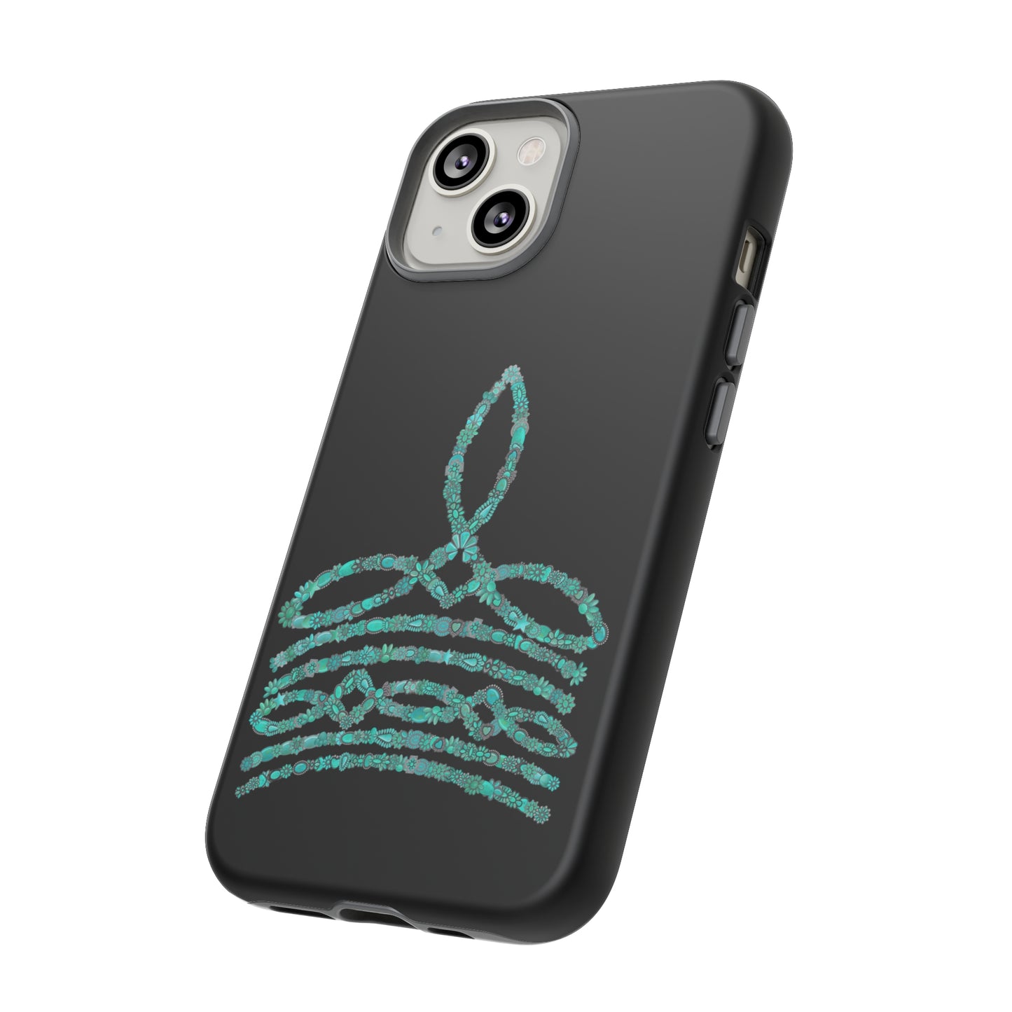 Turquoise Beaded Boot Stitch iPhone Case