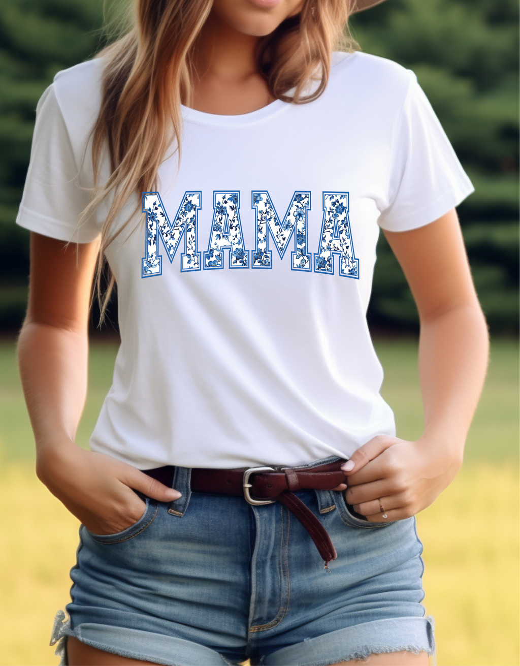 Mama Floral Graphic Tee for Moms