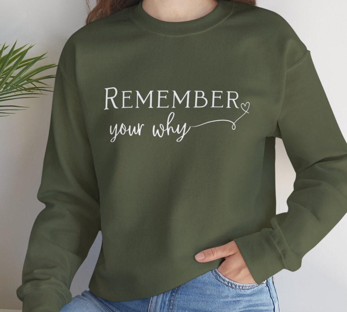 Remember Your Why Crewneck Sweatshirt