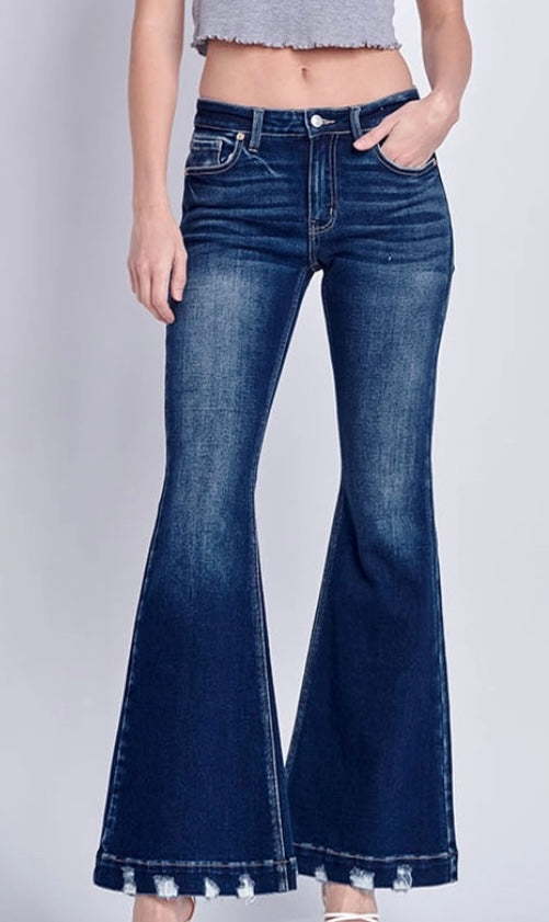 Lainey Mid Rise Stretch Flare Jeans