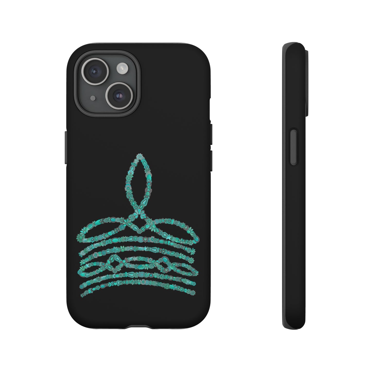 Turquoise Beaded Boot Stitch iPhone Case