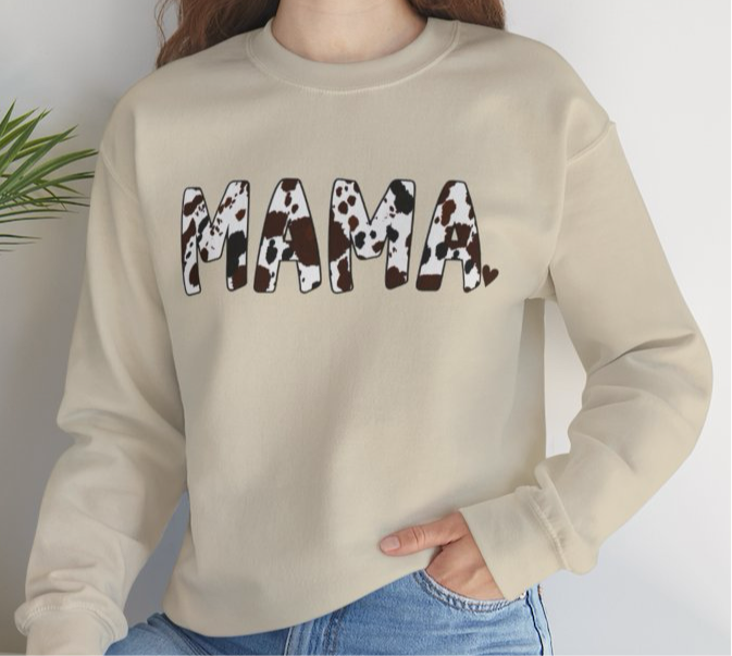 Cowhide Mama Sweatshirt