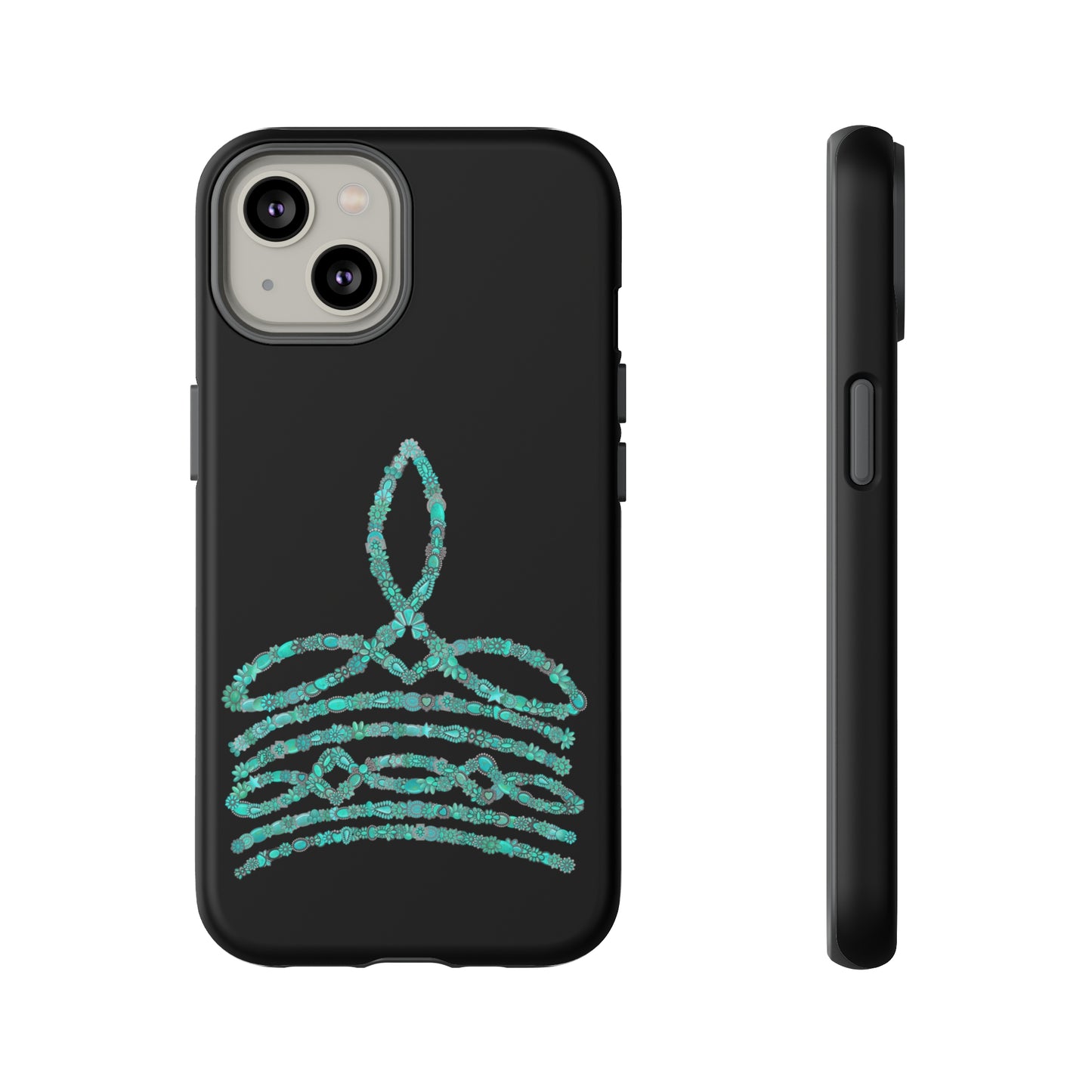 Turquoise Beaded Boot Stitch iPhone Case