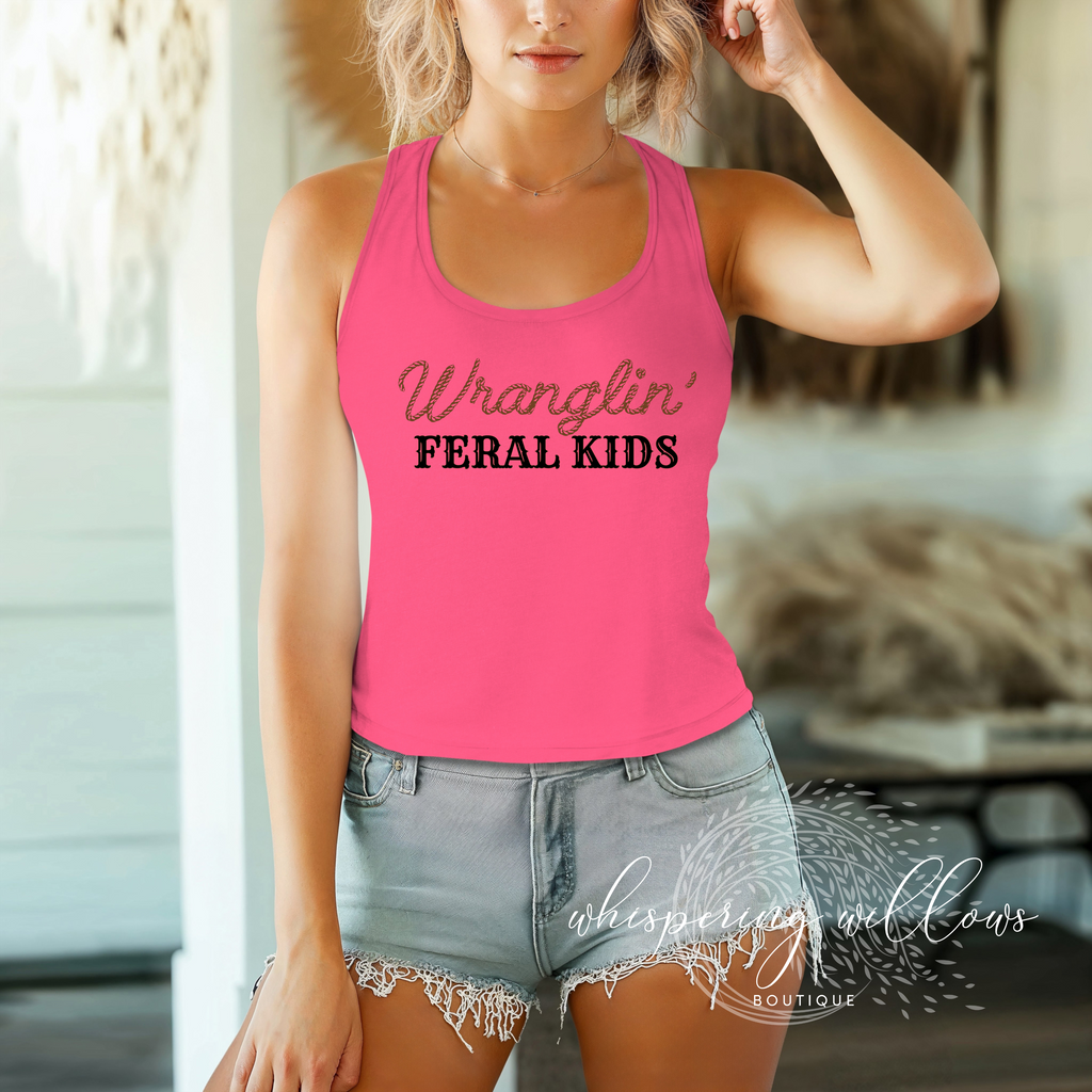 Western Wranglin Feral Kids Ladies Tank