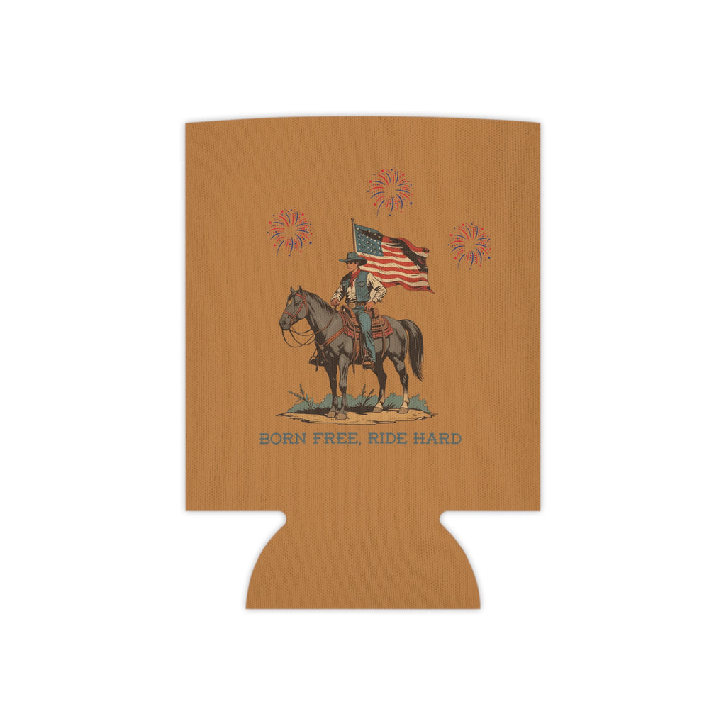 Born Free, Ride Hard Patriotic Can Cooler
