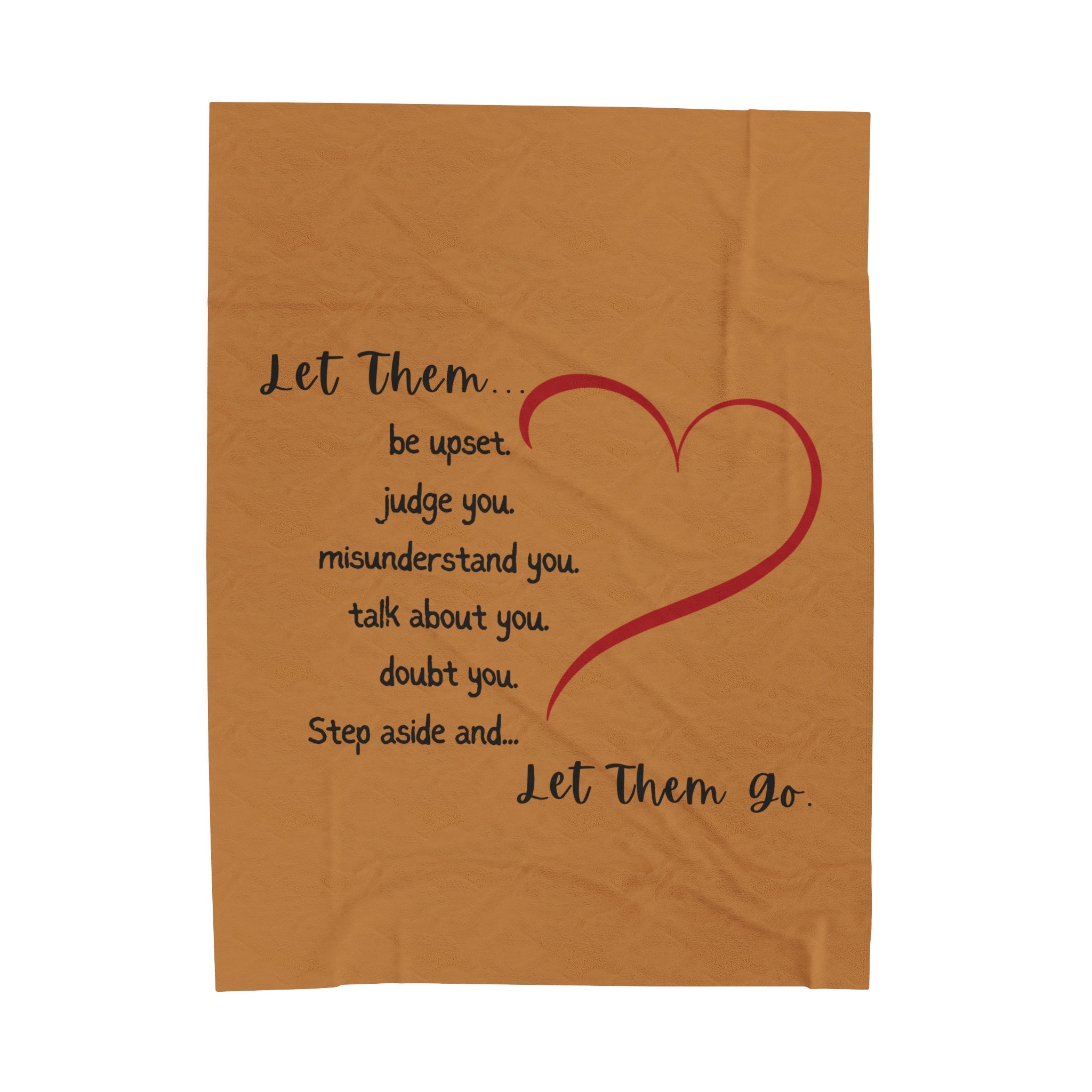 Inspirational Velveteen Plush Blanket - 'Let Them Go' Comfort Throw