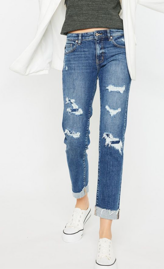 Nevada Mid Rise Slim Boyfriend Jeans