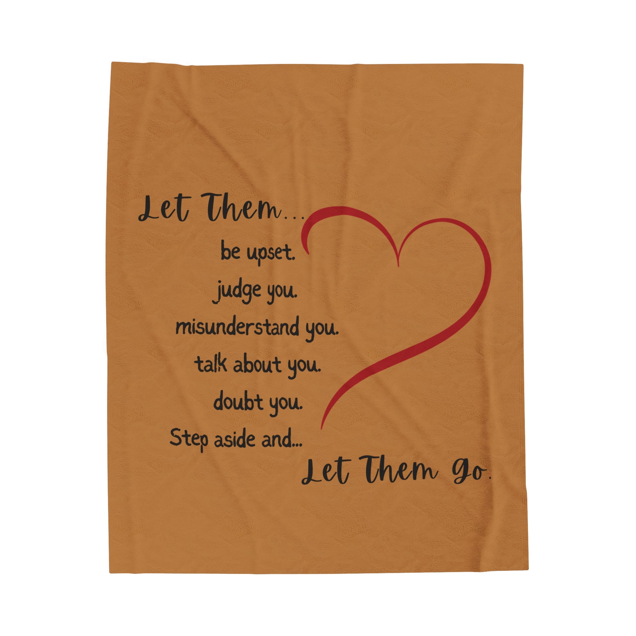 Inspirational Velveteen Plush Blanket - 'Let Them Go' Comfort Throw