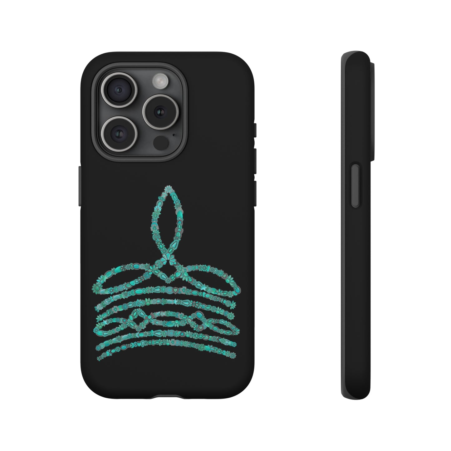 Turquoise Beaded Boot Stitch iPhone Case