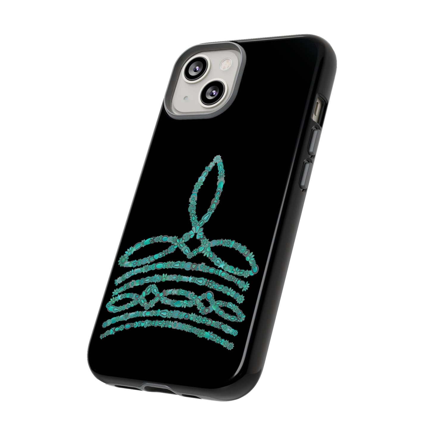 Turquoise Beaded Boot Stitch iPhone Case