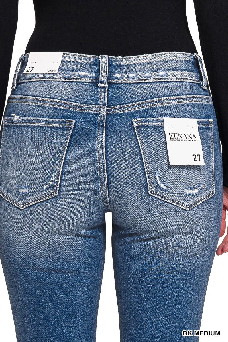 Zenana Mid Rise Super Flare Jeans