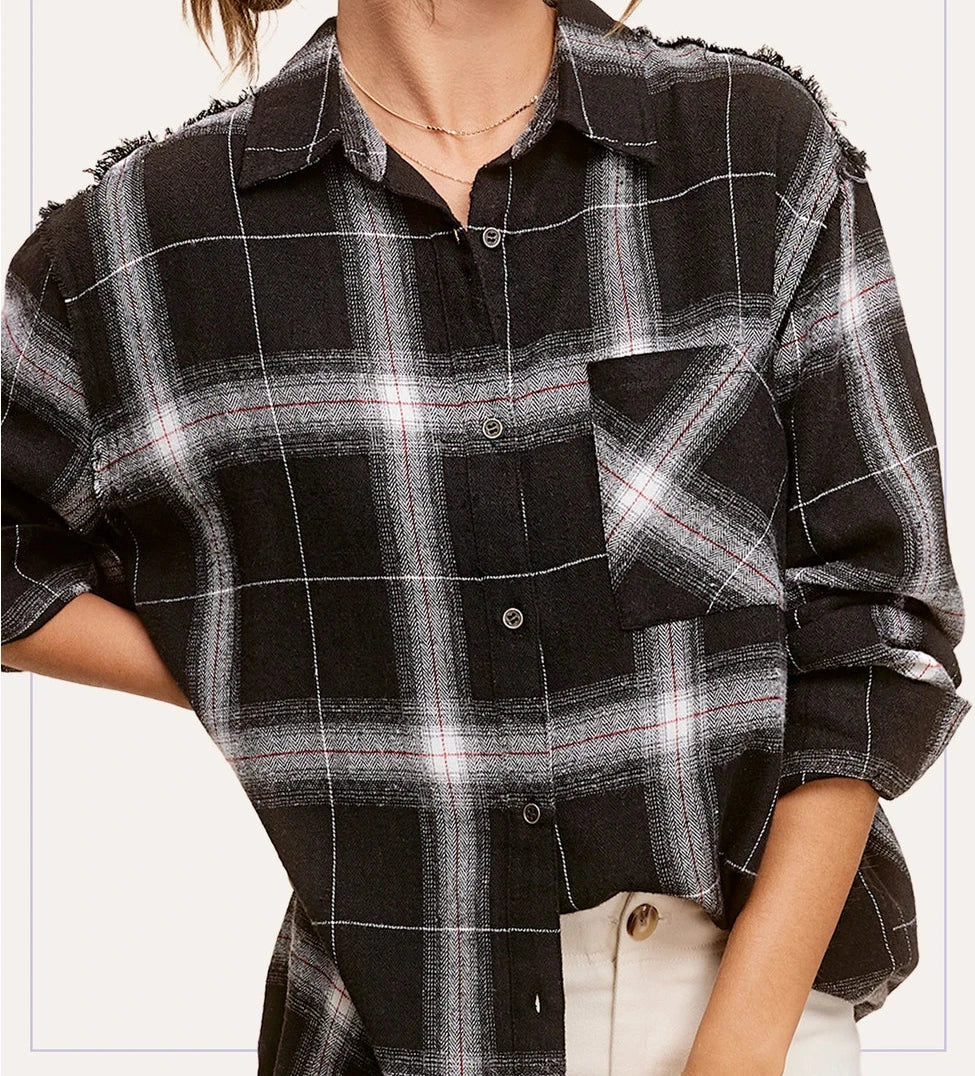 Gracie Loose Fit Plaid Shirt