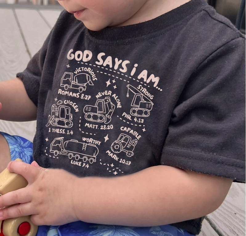 God Says I Am Kids Graphic Tee