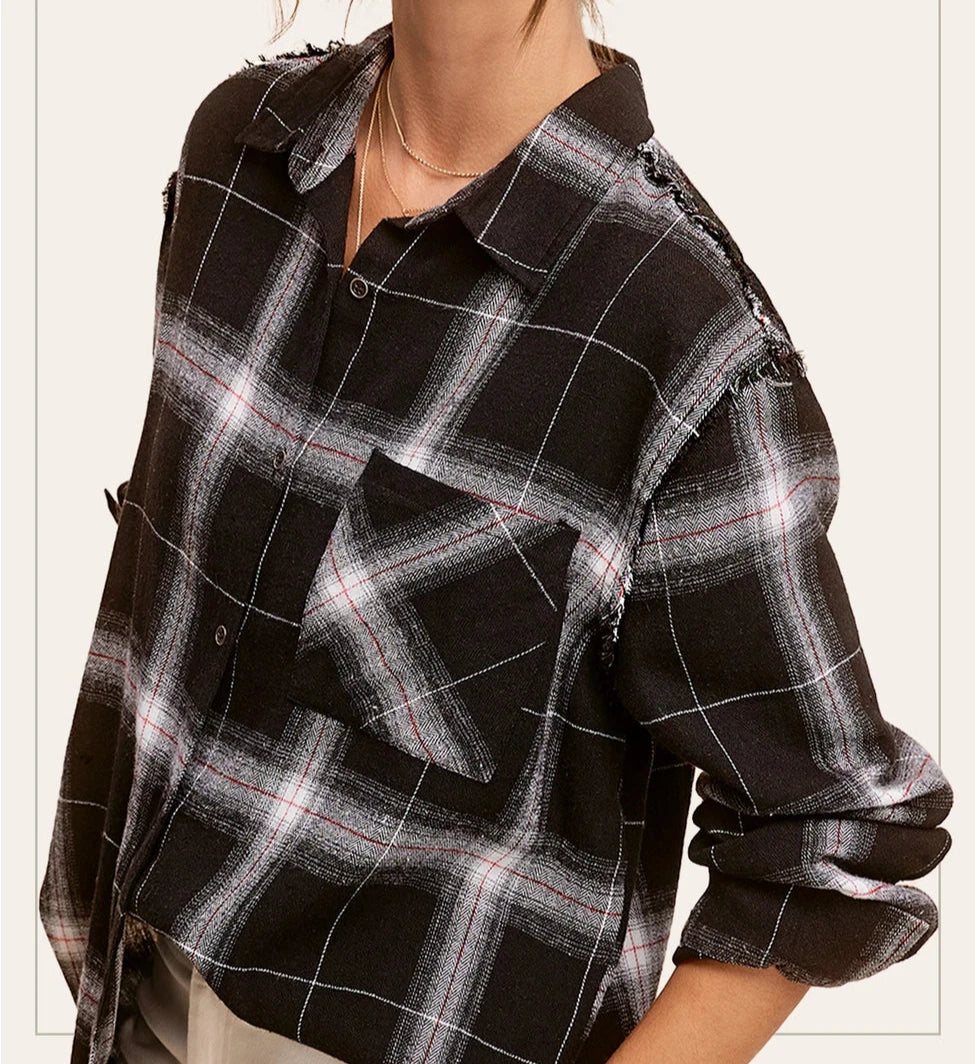 Gracie Loose Fit Plaid Shirt