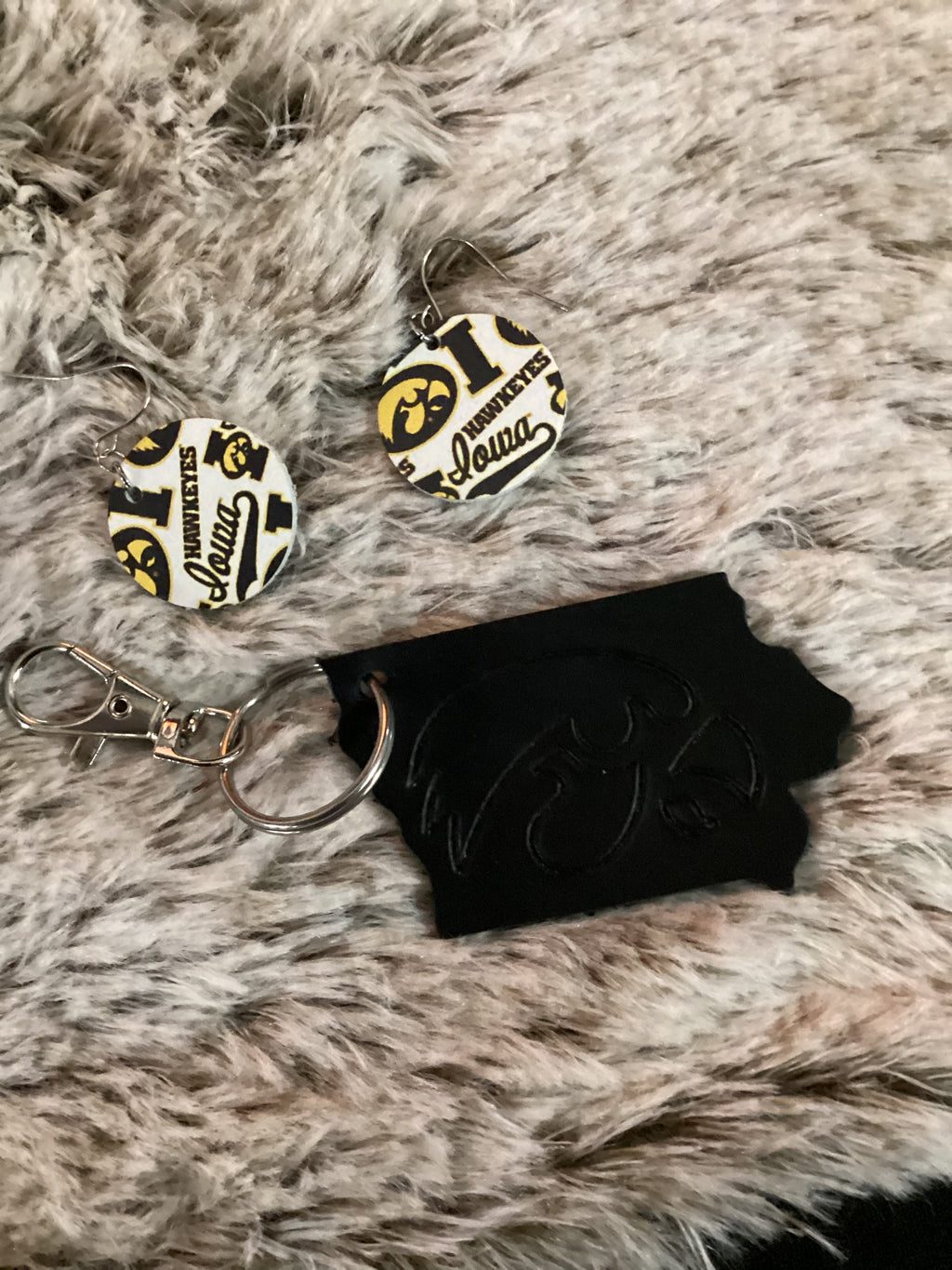 Iowa Hawkeyes Embossed Keycahin
