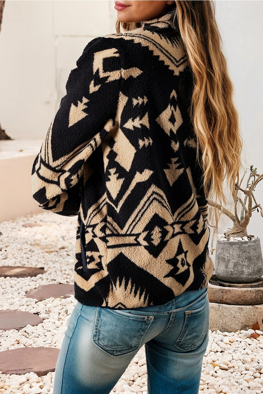 Brynnlee Western Aztec Half Zip Pullover