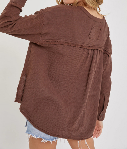 Lynda Button Down Top