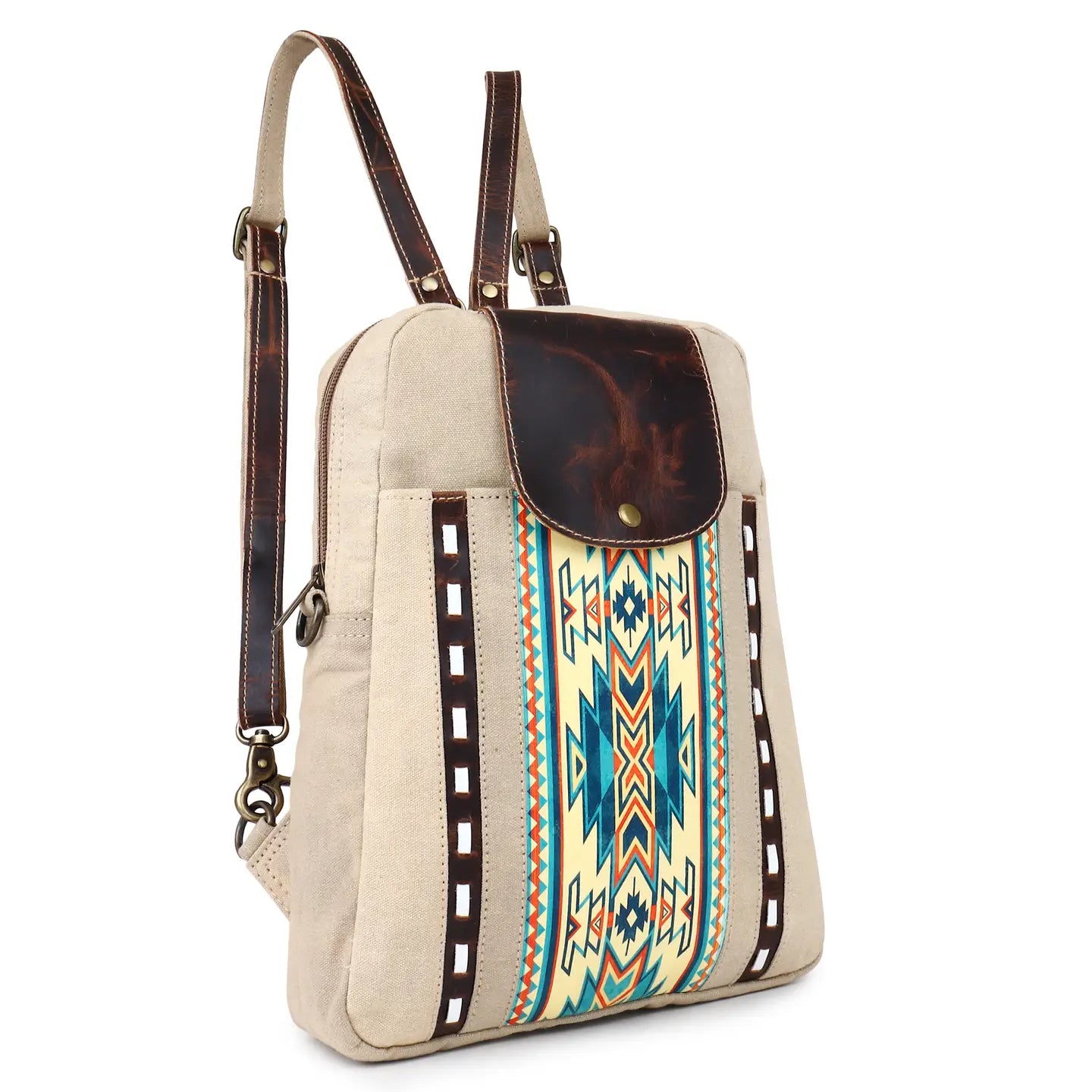 Moonstruck Canvas/Leather Backpack