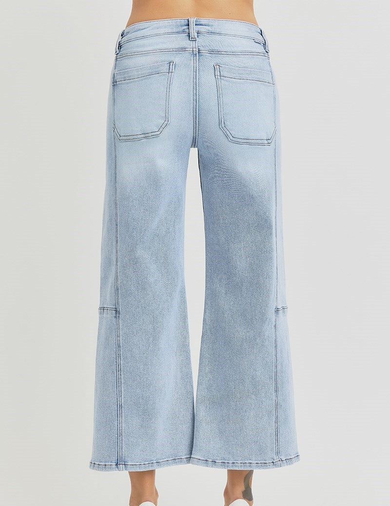 Winchester High Rise Cropped Wide Leg Jeans