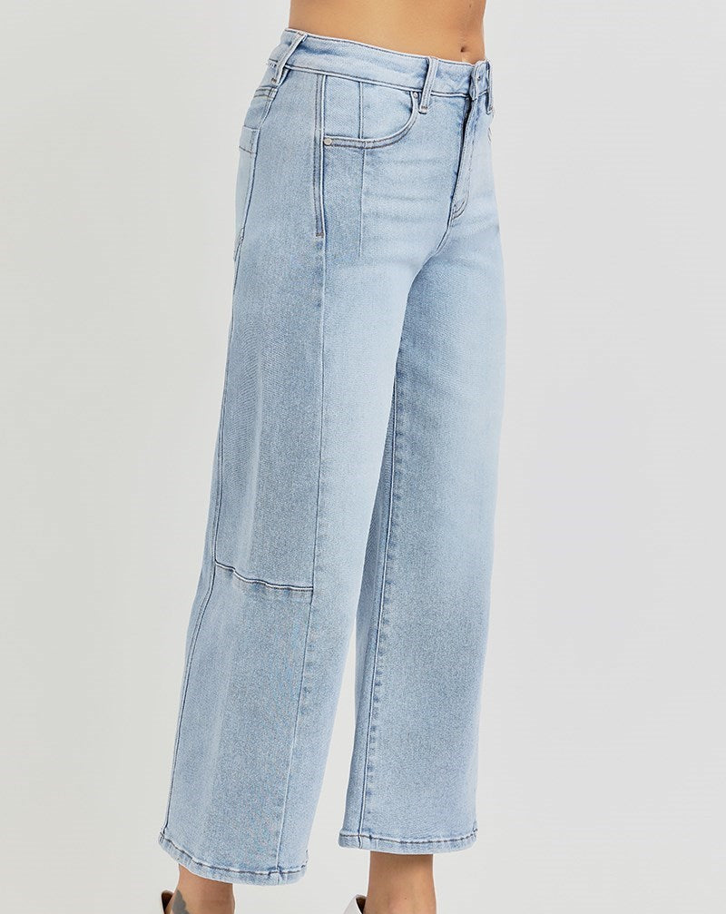 Winchester High Rise Cropped Wide Leg Jeans