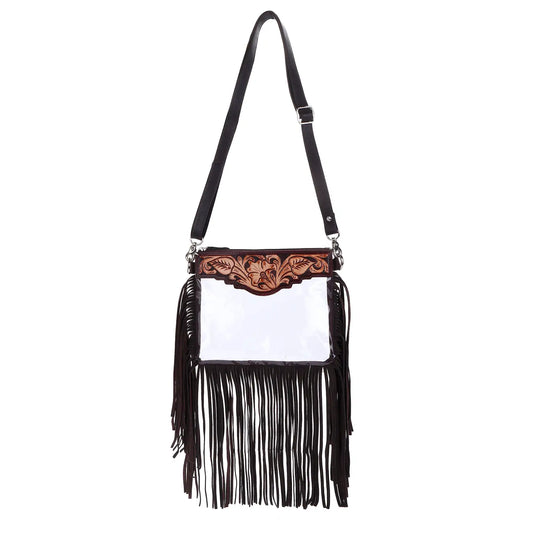 Rowan Hand-Tooled Clear Game Day Bag