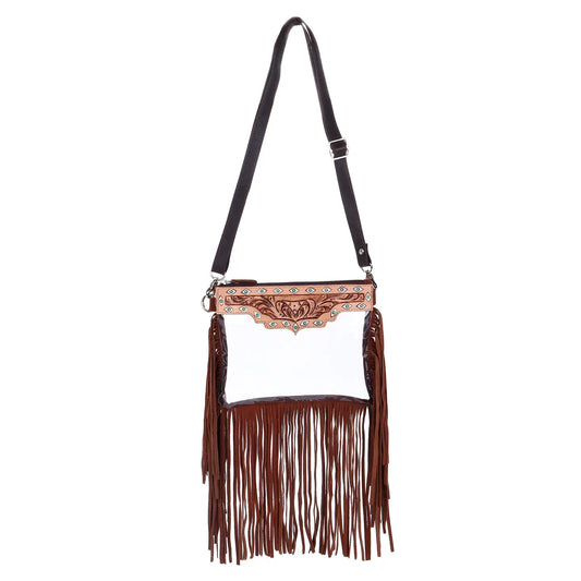 Rowan Hand-Tooled Clear Game Day Bag