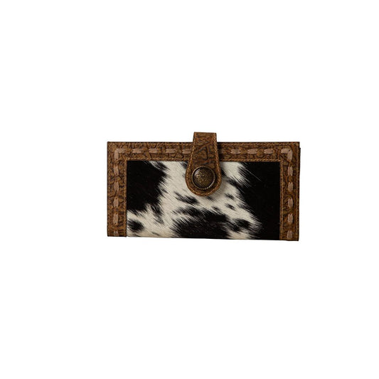 leather and cowhide women's wallet