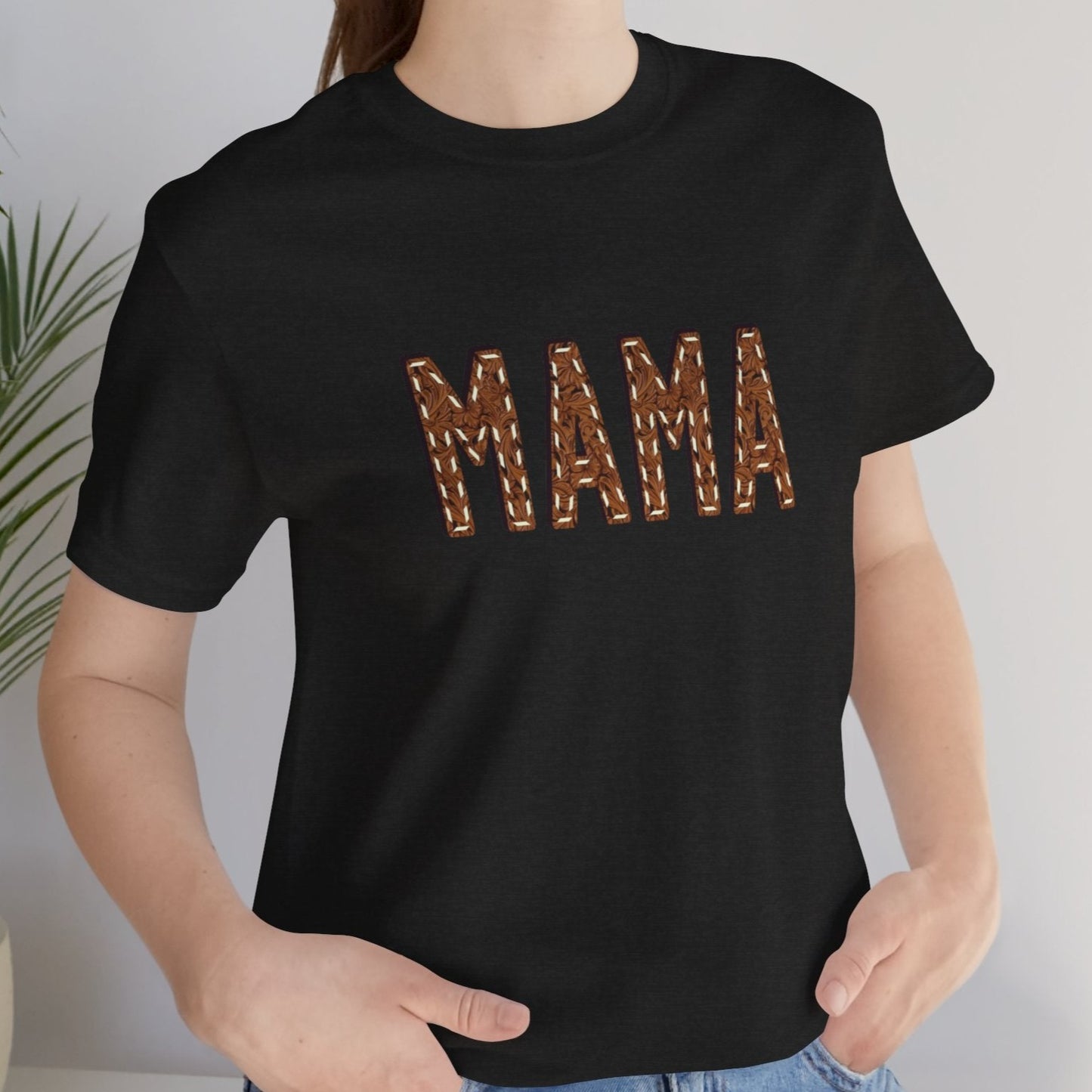 Tooled Leather Stitch Mama T-Shirt