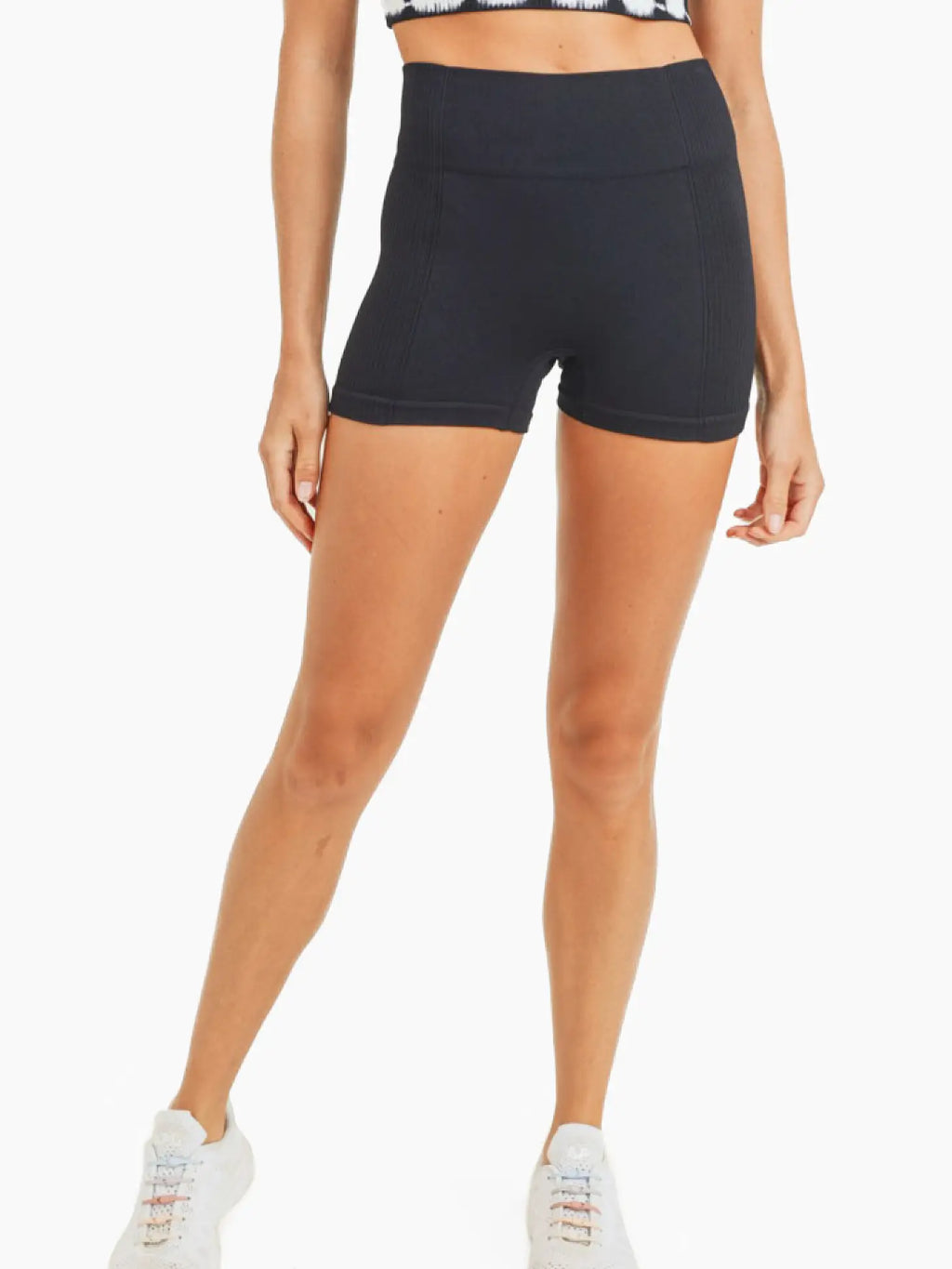 Braidee Ribbed & Smooth Seamless Yoga Shorts