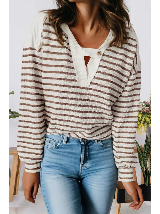 Channing Stripe Hooded Plus Top