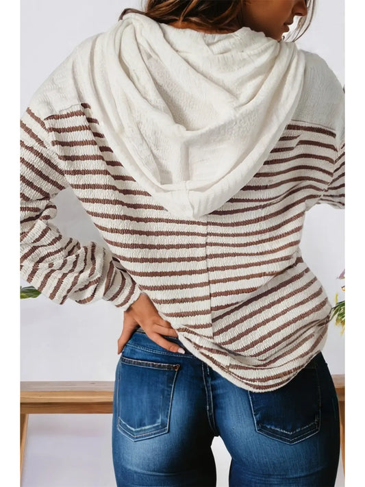 Channing Stripe Hooded Plus Top