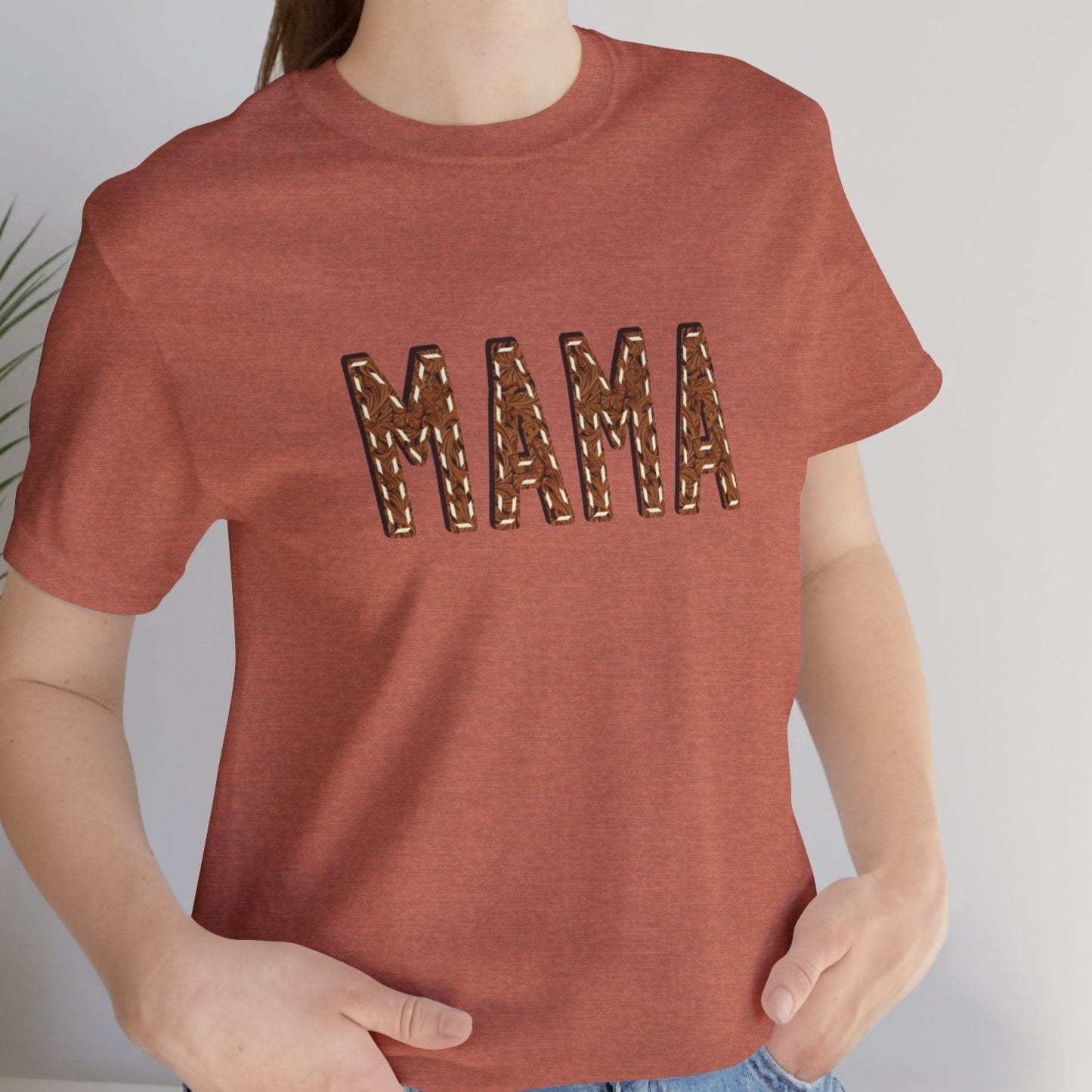 Tooled Leather Stitch Mama T-Shirt