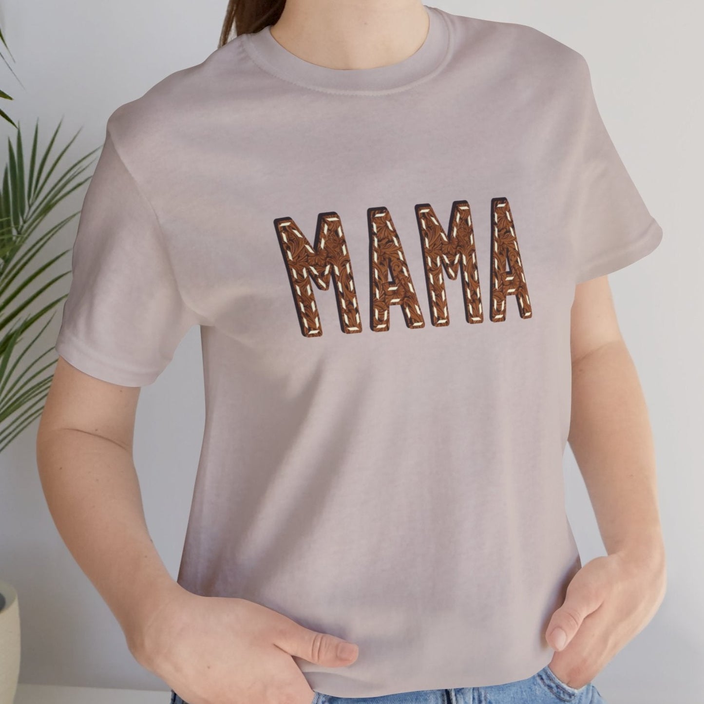 Tooled Leather Stitch Mama T-Shirt