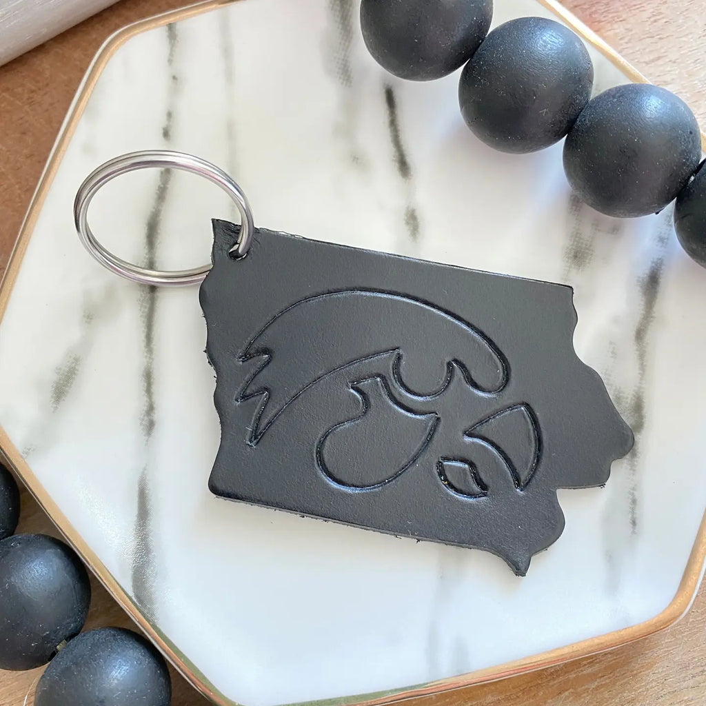 Iowa Hawkeyes Embossed Keycahin