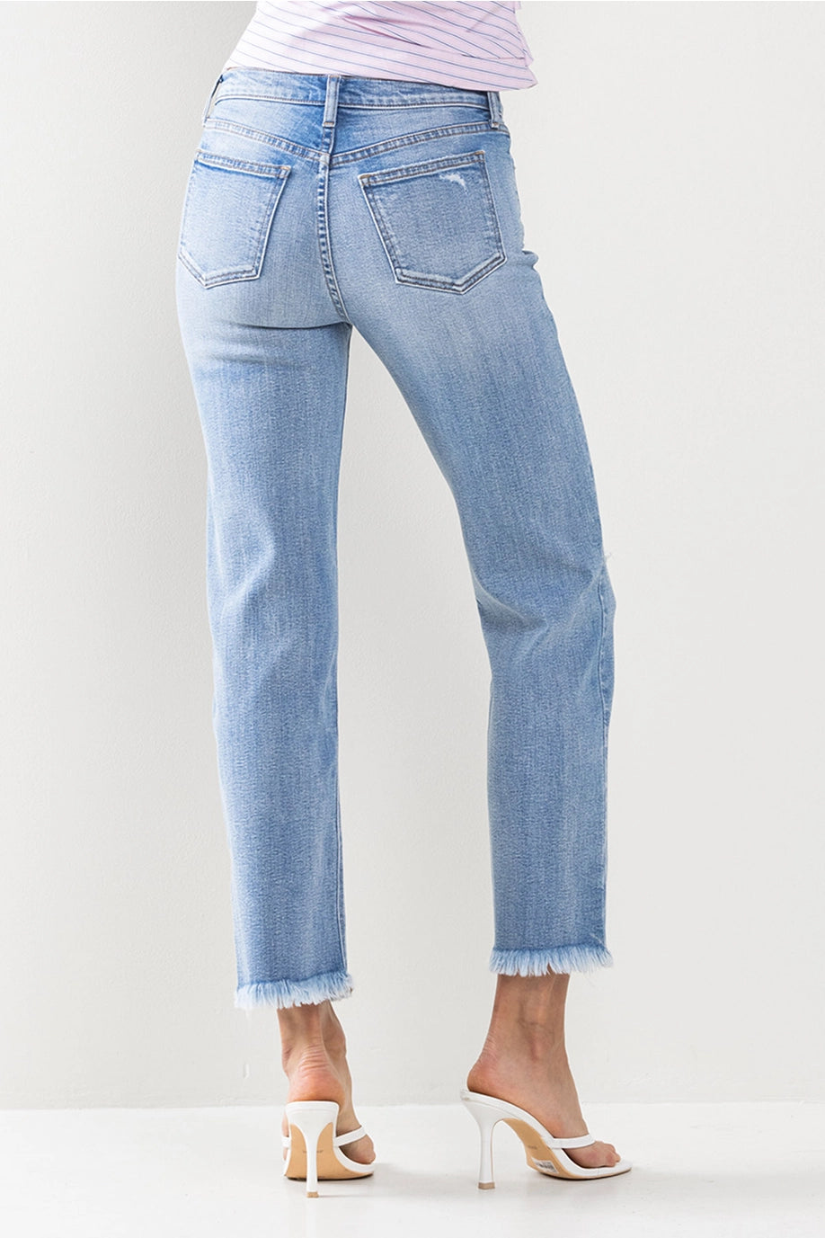 Julia Mid Rise Straight Jeans