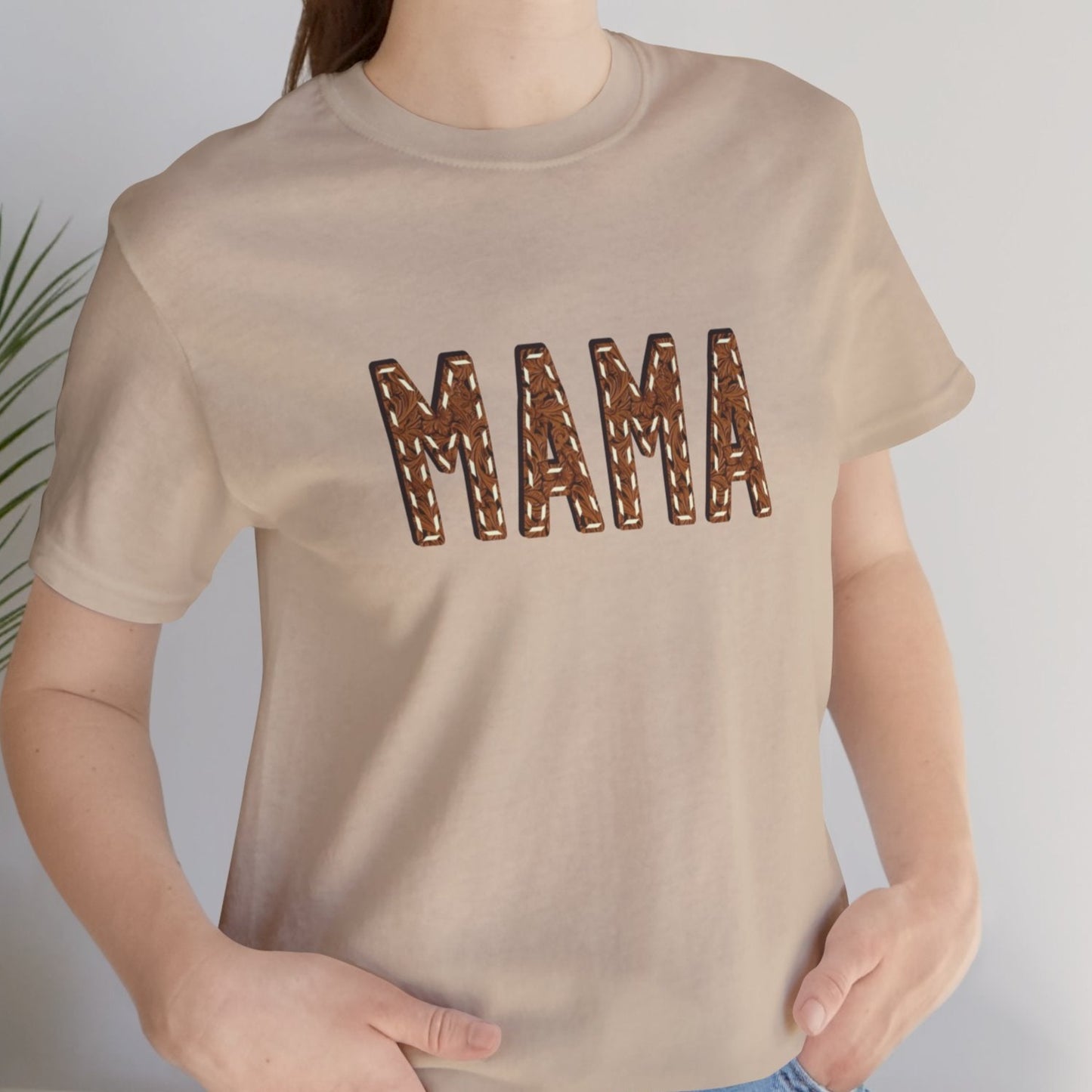 Tooled Leather Stitch Mama T-Shirt