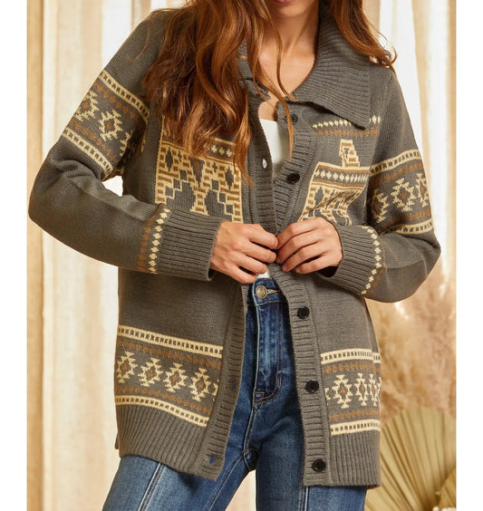 Savanna Jane Plus Button Down Cardigan