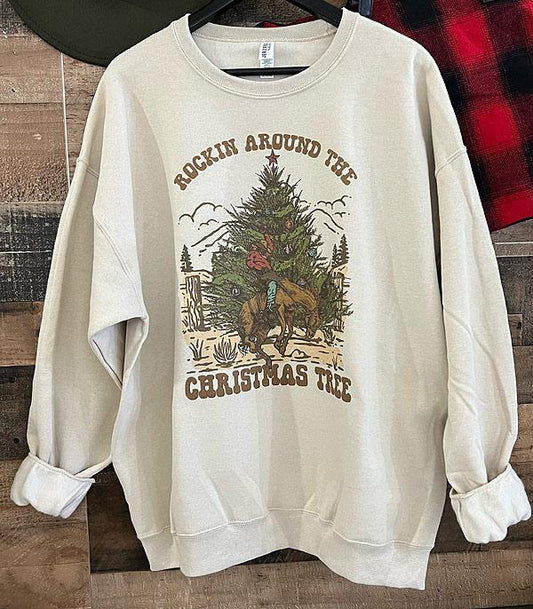 Rockin' Around the Christmas Tree Vintage Sweatshirt