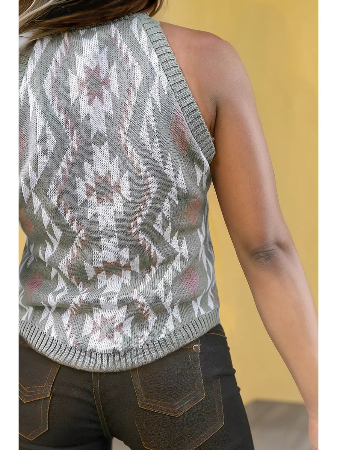 Western Tribal Tank Sweater