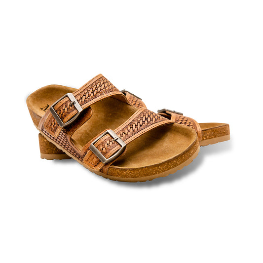 Hulchul Western Hand-Tooled Sandals